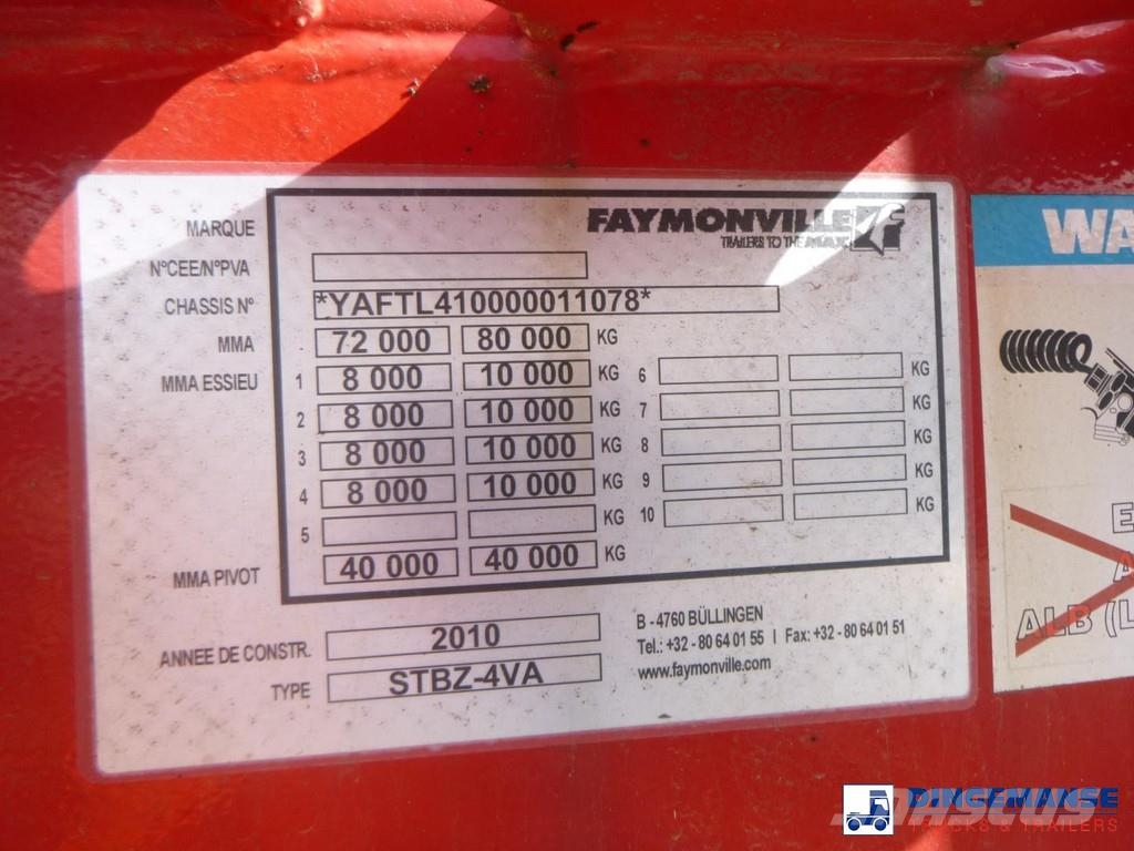 Faymonville 4-axle lowbed trailer 72t STBZ-4VA 低平板半挂车