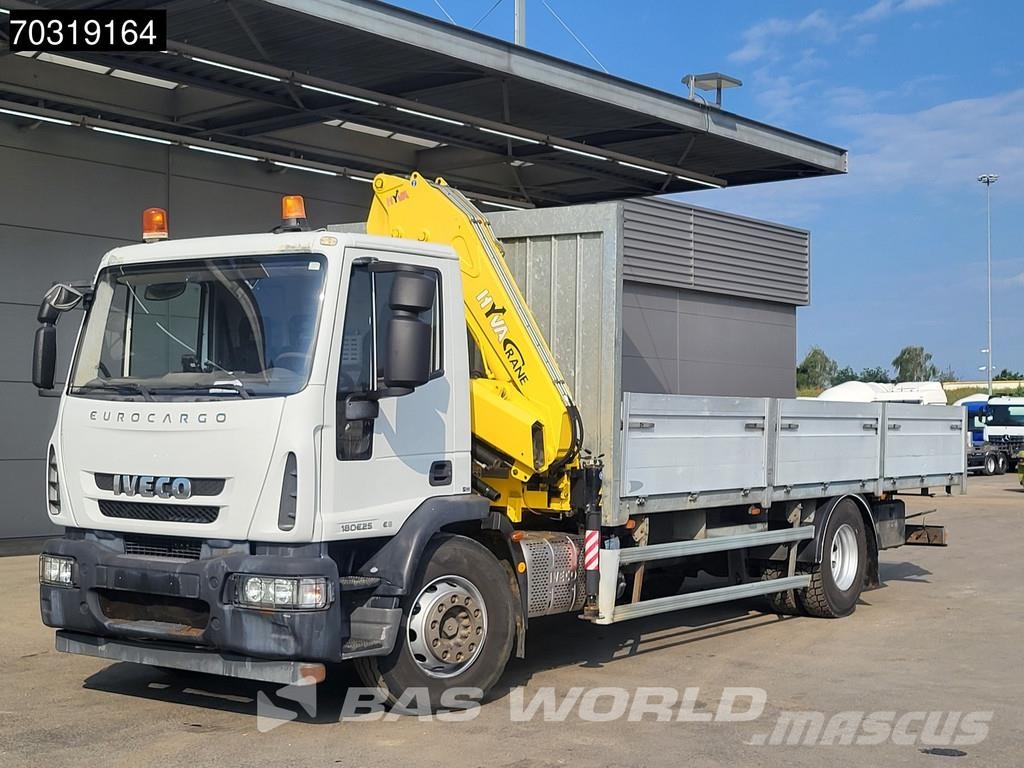 Iveco Eurocargo 180E250 4X2 HYVA HB.150XE3 Kran Crane Au Flatbed kamyonlar