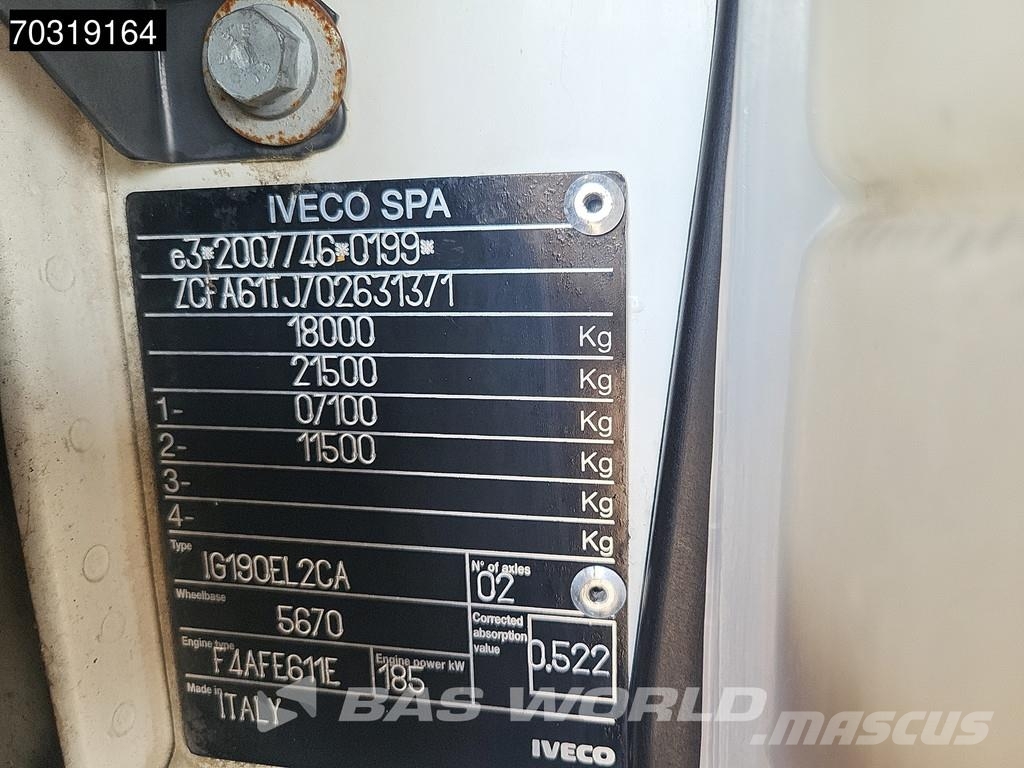 Iveco Eurocargo 180E250 4X2 HYVA HB.150XE3 Kran Crane Au Φορτηγά Kαρότσα με ανοιγόμενα πλαϊνά