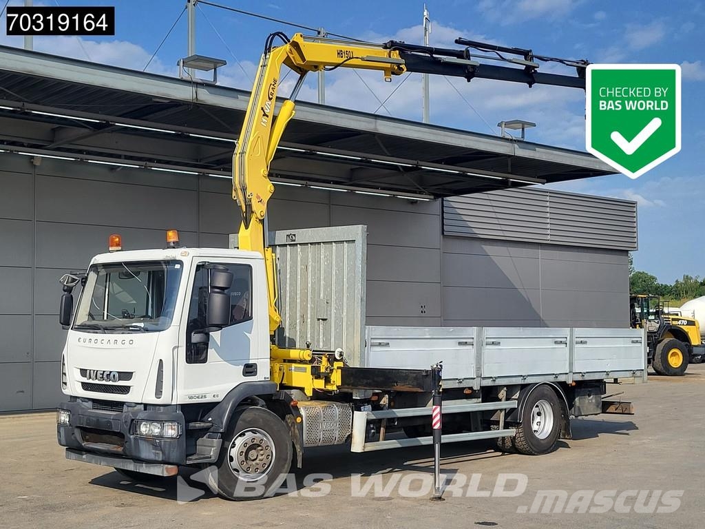 Iveco Eurocargo 180E250 4X2 HYVA HB.150XE3 Kran Crane Au Φορτηγά Kαρότσα με ανοιγόμενα πλαϊνά