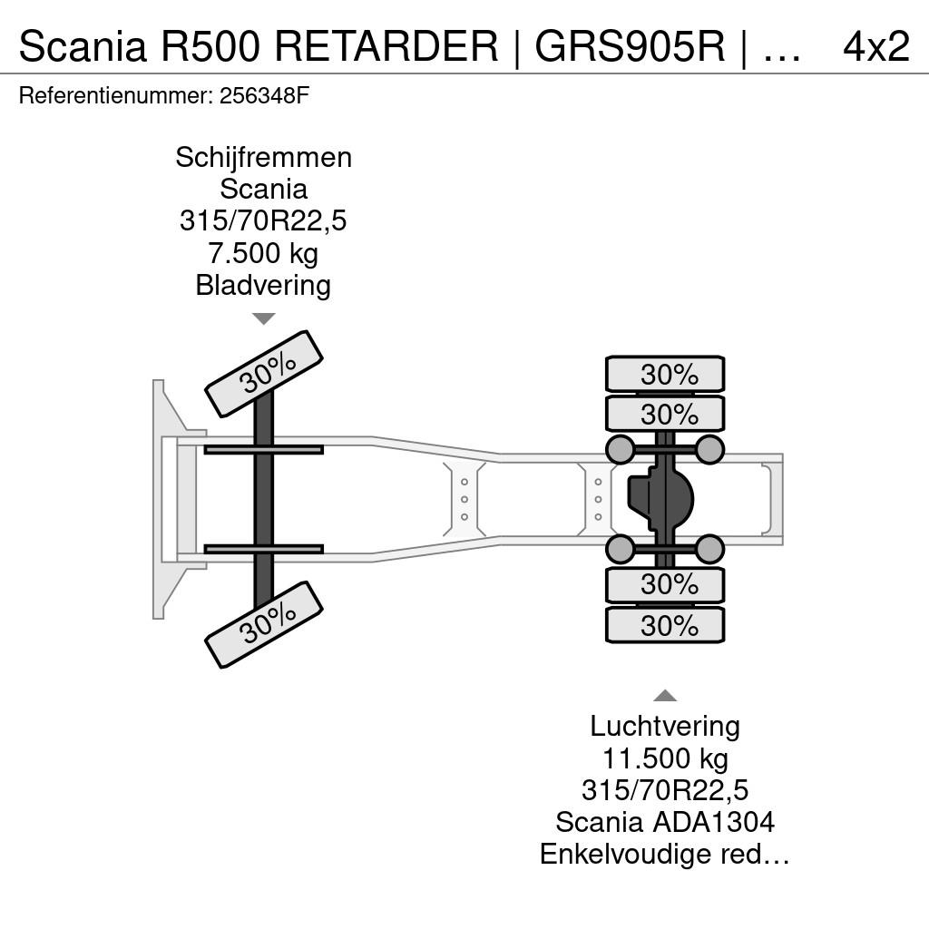 Scania R500 RETARDER | GRS905R | FRIGO | NAVI | EURO 6 | Sattelzugmaschinen
