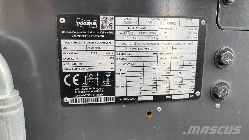Doosan D50SC-7 - Dieseltrukki Dieselstapler