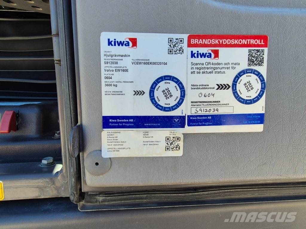 Volvo EW160E - RT & 3 Skopor & Kärra Hjulgravere