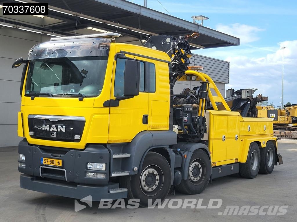 MAN TGS 41.480 8X4 Recovery truck Abschleppwagen HIAB Oprijwagen