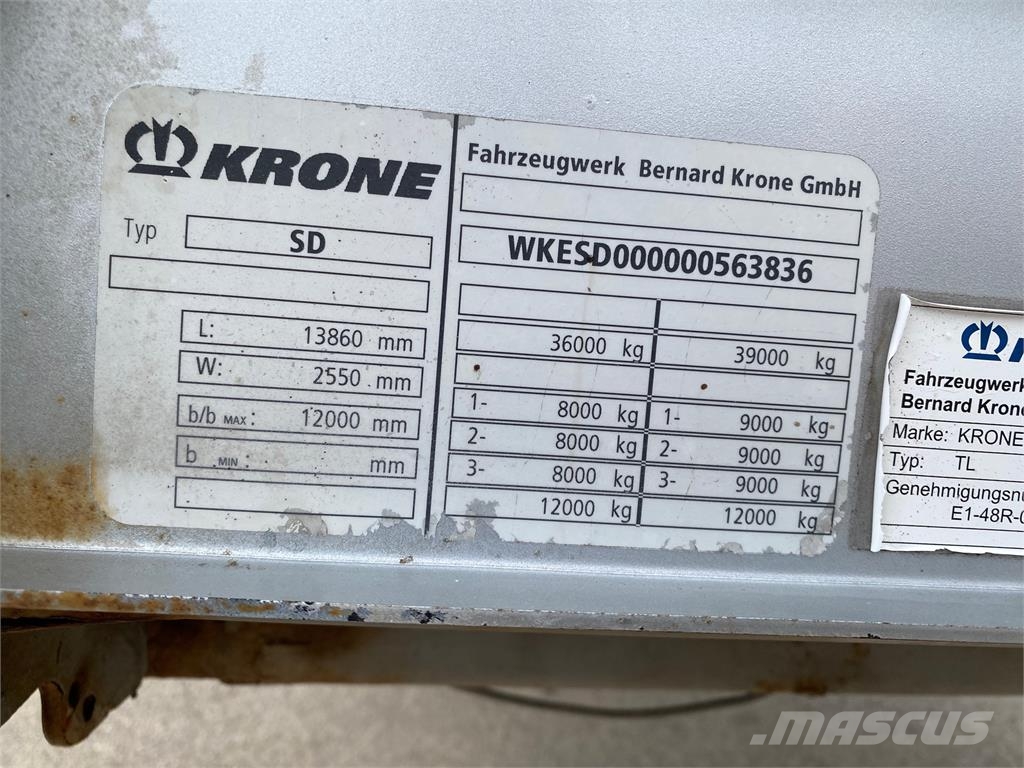 Krone Iný model VIN 836 أنواع أخرى من أنصاف المقطورات