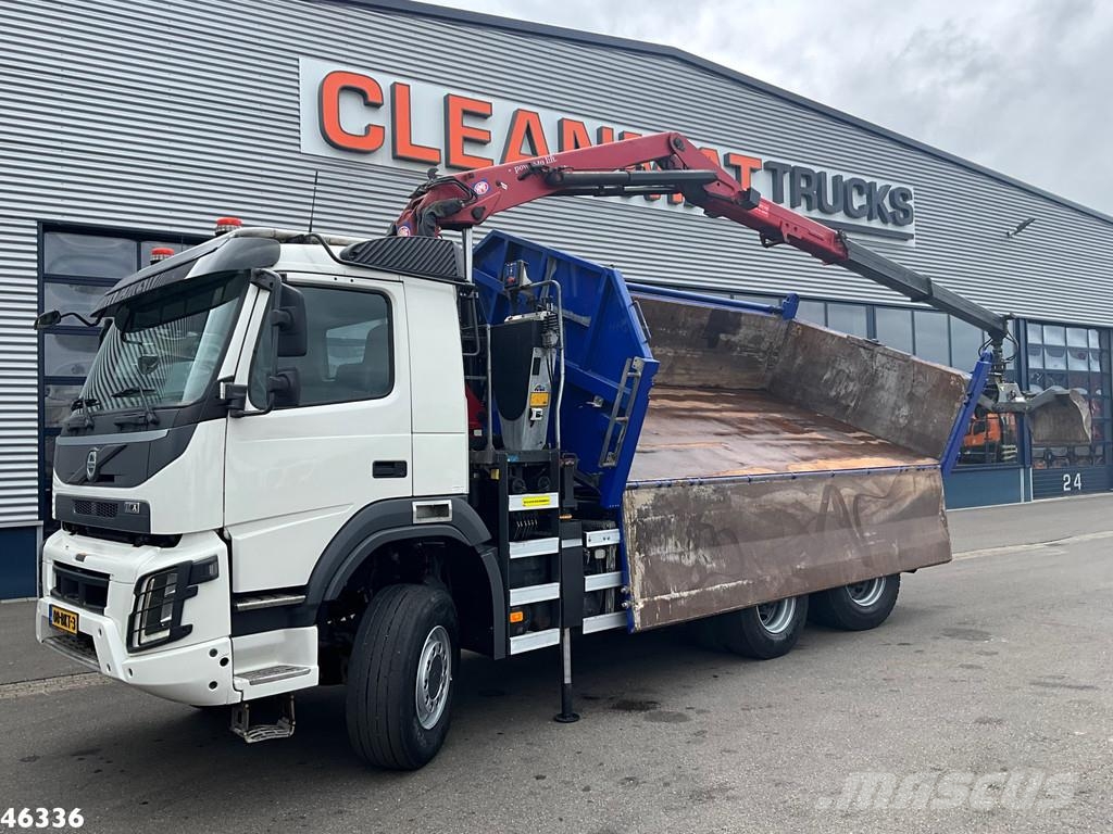 Volvo FMX 460 6x6 Euro 6 HMF 16 Tonmeter Z-kraan شاحنات قلابة