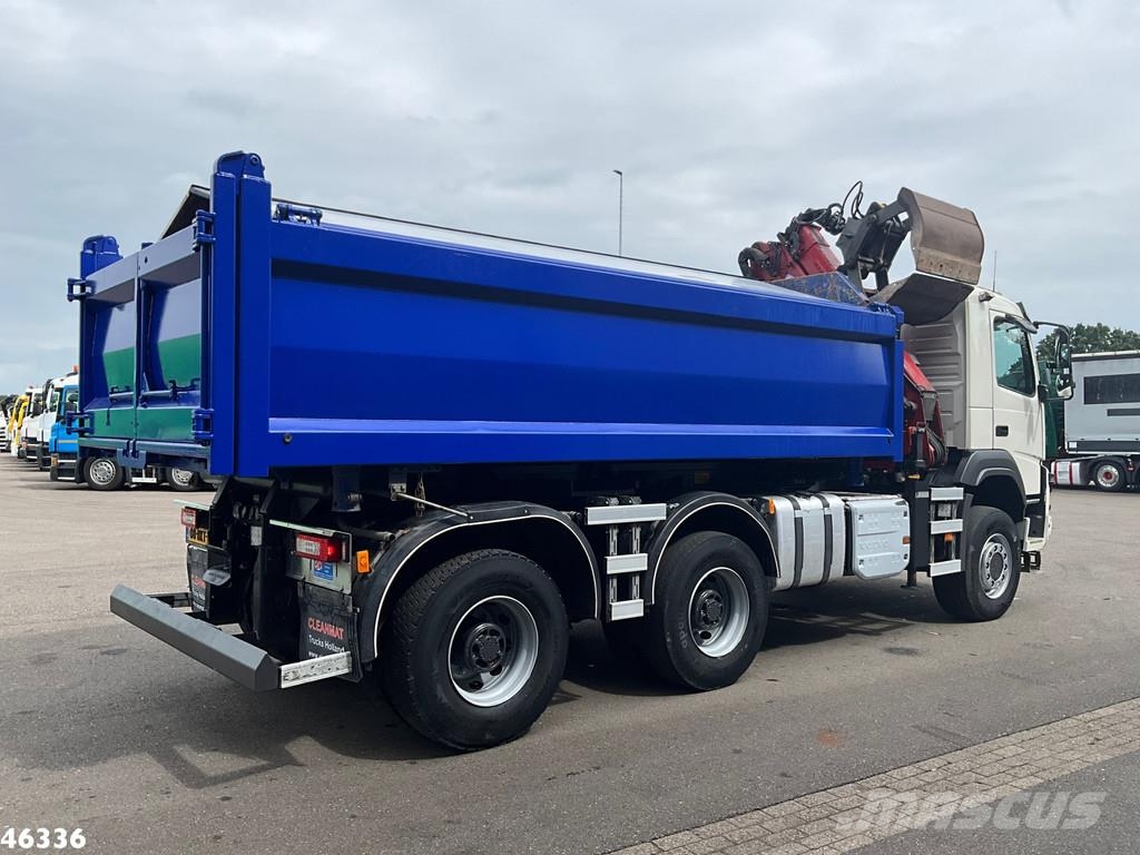 Volvo FMX 460 6x6 Euro 6 HMF 16 Tonmeter Z-kraan شاحنات قلابة