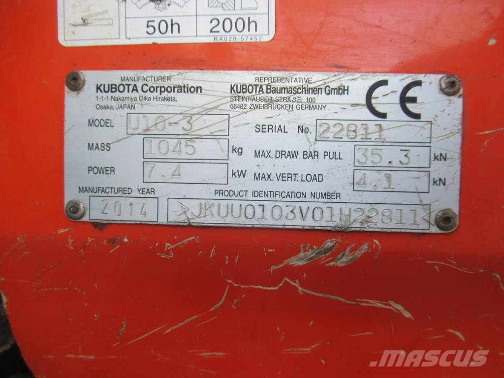Kubota U10-3 MS01 + 2 Löffel Εκσκαφάκι (διαβολάκι) < 7t