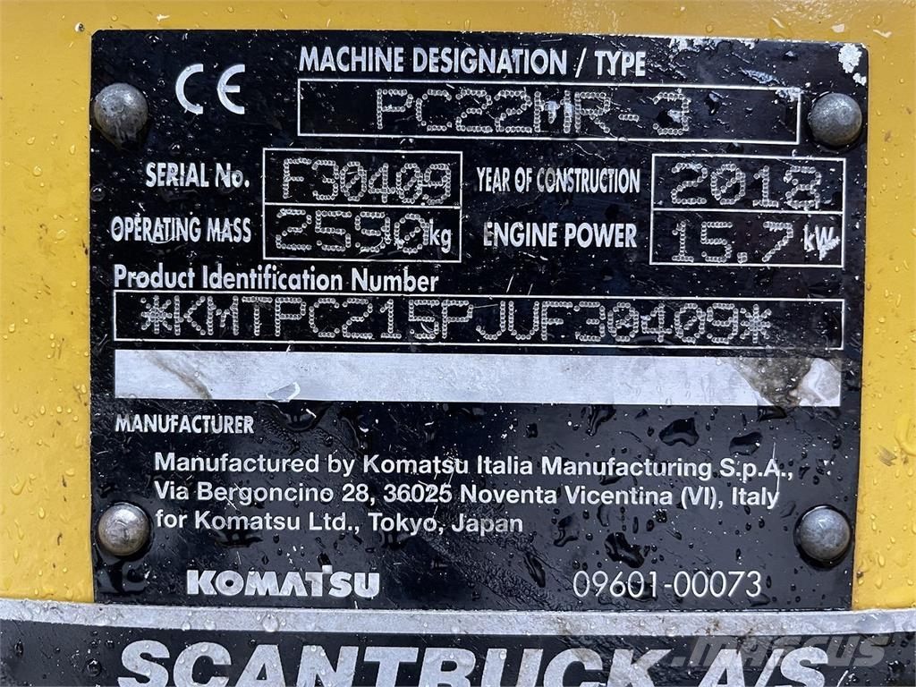 Komatsu PC22MR-3 轮式挖掘机