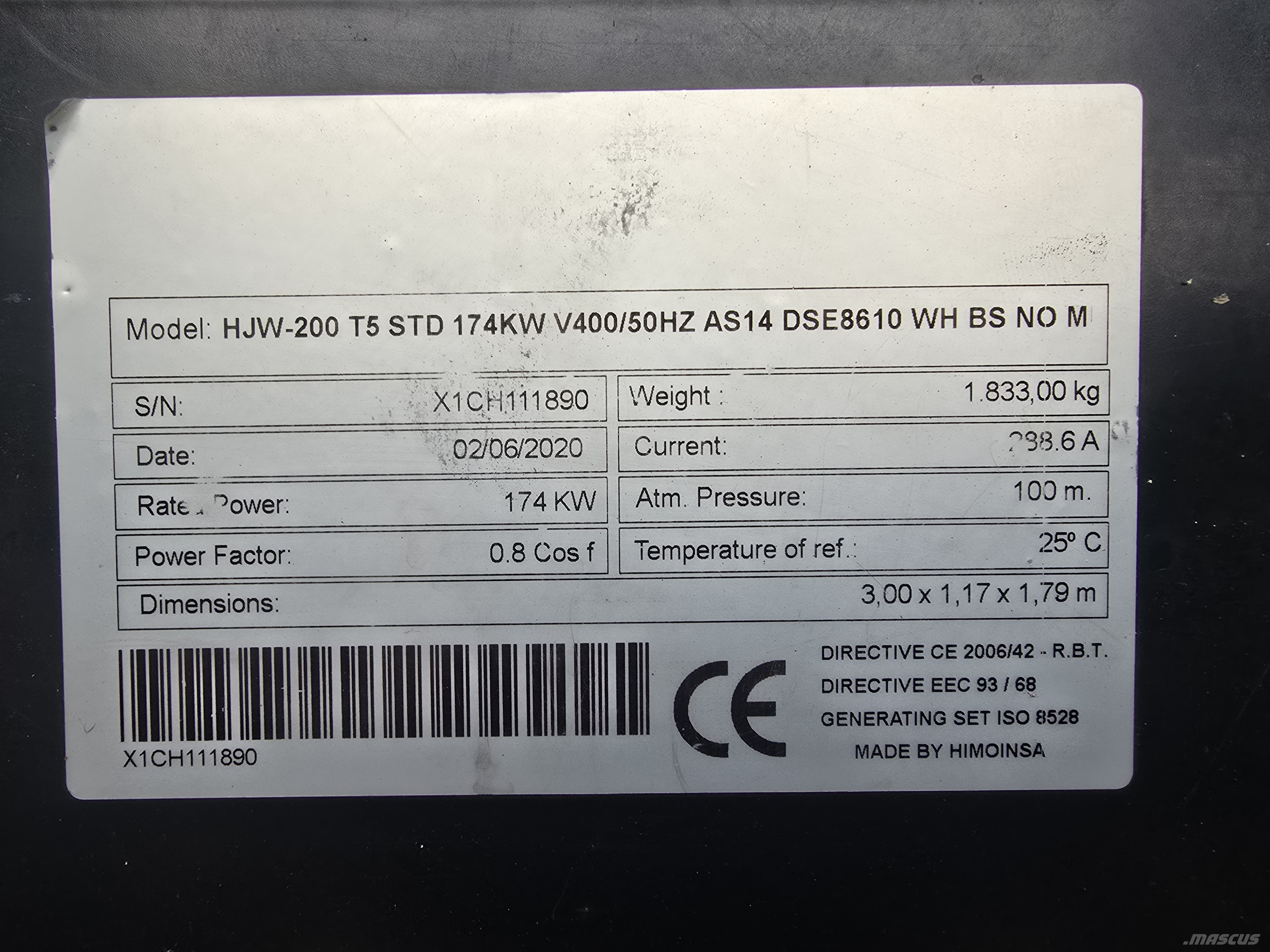 HJW HJW-200 Generadores diesel