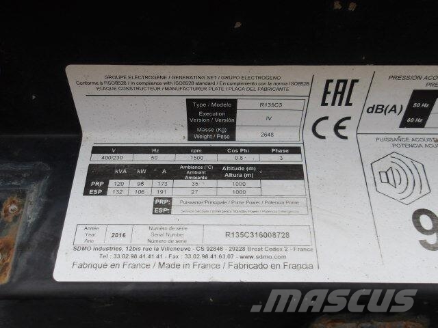 Sdmo R135 Geradores a diesel