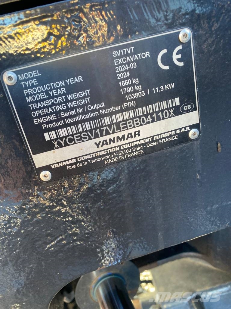 Yanmar SV17 VT Mini ekskavatori < 7 t