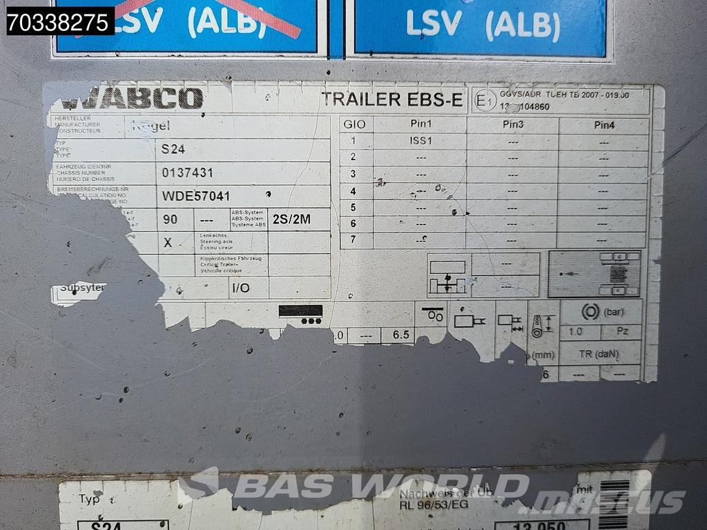 Kögel S24 3 axles Tents puspiekabes