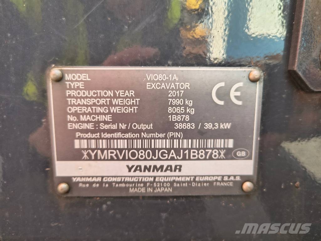 Yanmar Vio 80-1A Midikaivukoneet 7t - 12t
