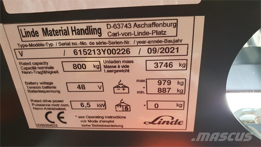 Linde V48 High lift order picker