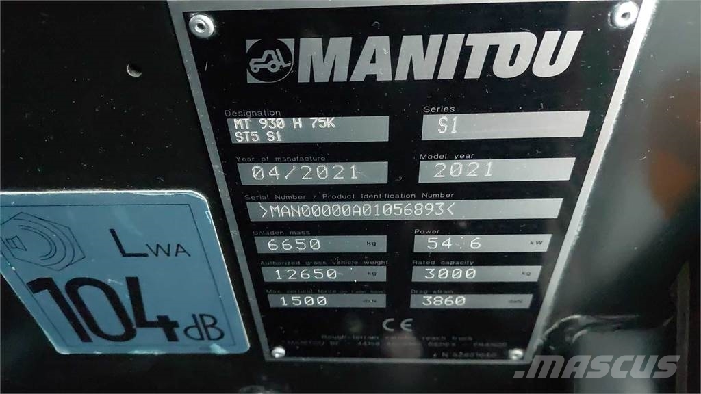 Manitou MT930Comfort Teleskopik yükleyiciler