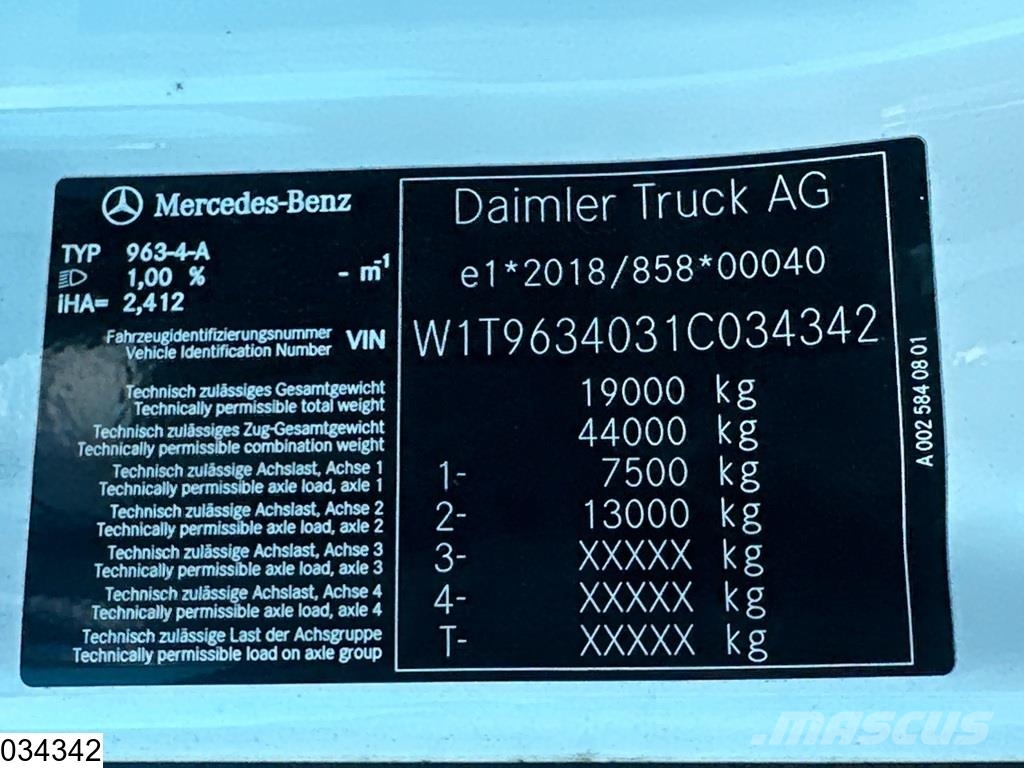 Mercedes-Benz Actros 1845 EURO 6, ACC Vilcēji