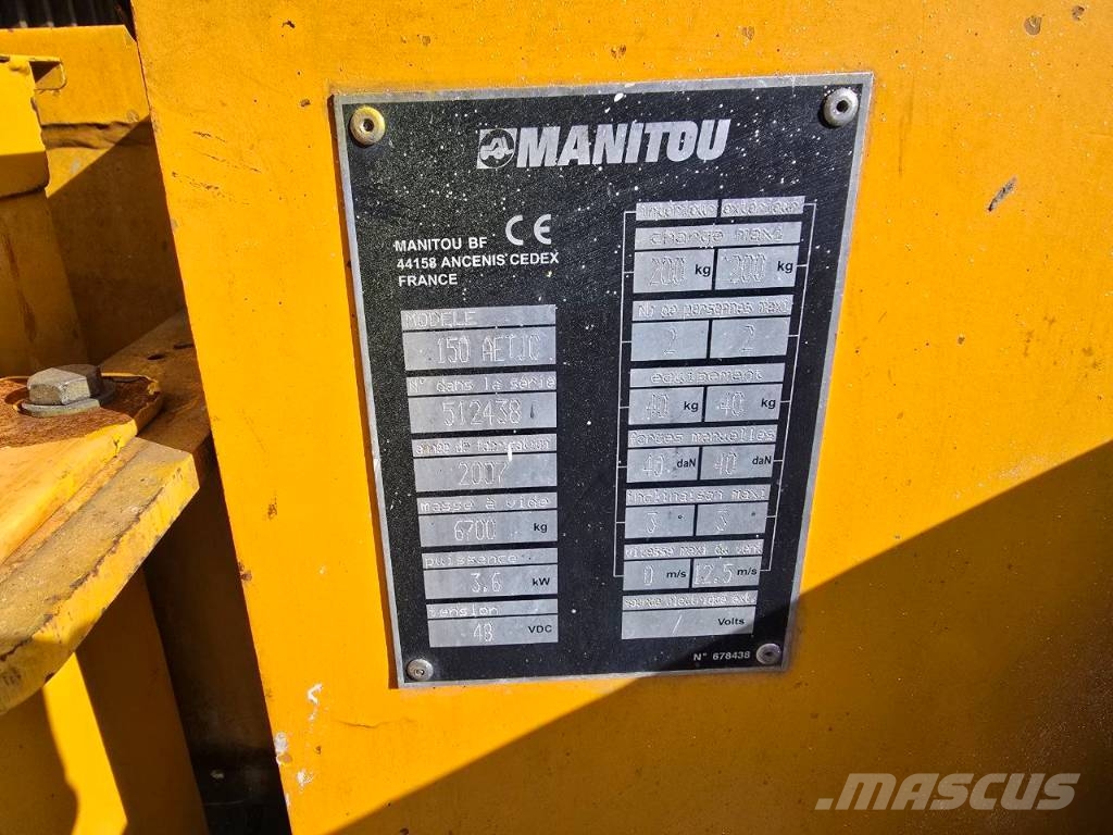 Manitou 150 AET JC Piattaforme a braccio articolato