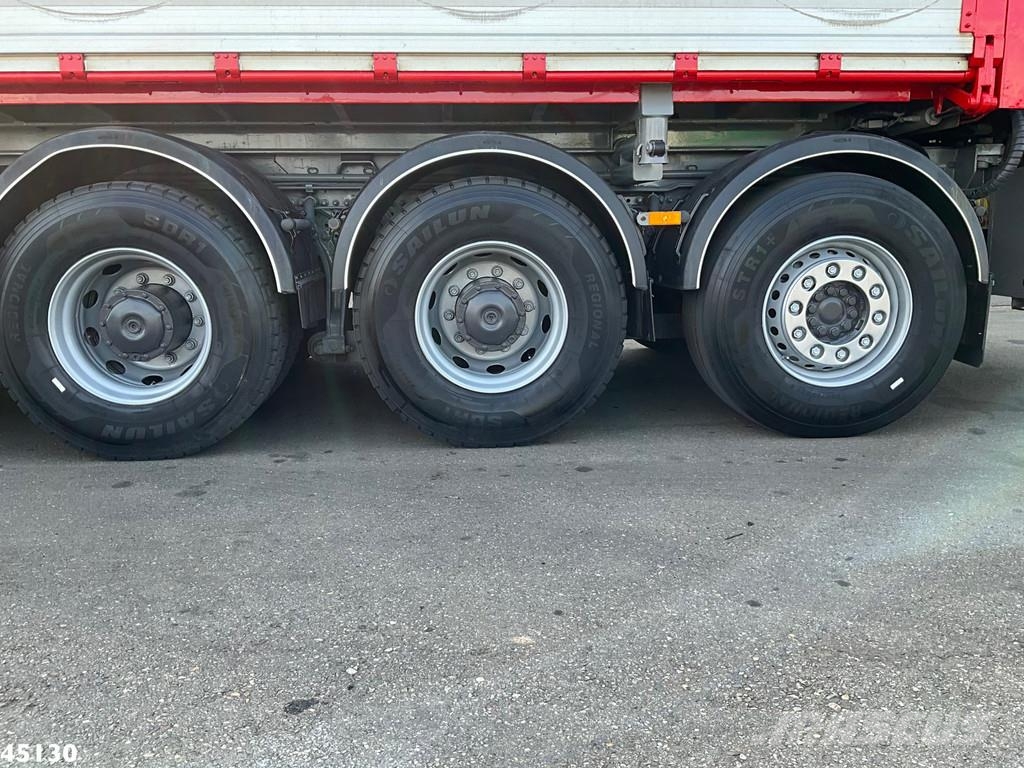 Mercedes-Benz Arocs 3263 8x4 Euro 6 Hiab 37 Tonmeter laadkraan + Savivarčių priekabų vilkikai