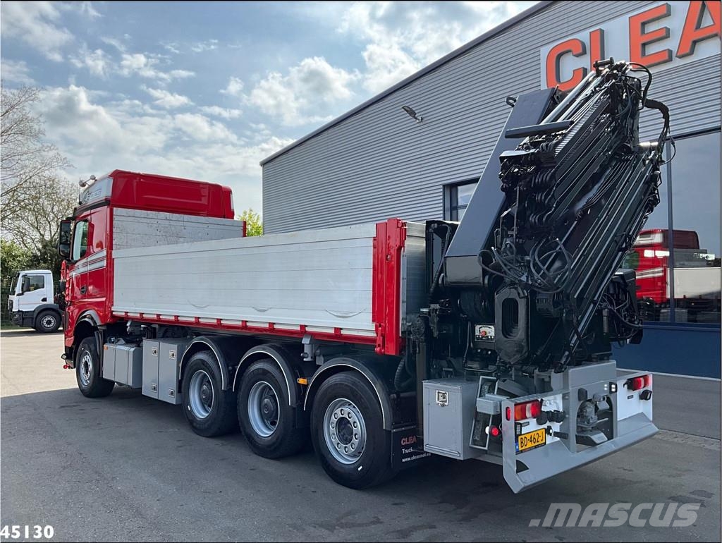 Mercedes-Benz Arocs 3263 8x4 Euro 6 Hiab 37 Tonmeter laadkraan + Savivarčių priekabų vilkikai