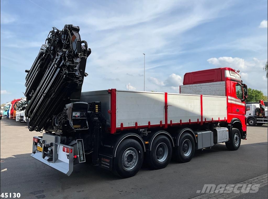 Mercedes-Benz Arocs 3263 8x4 Euro 6 Hiab 37 Tonmeter laadkraan + Savivarčių priekabų vilkikai