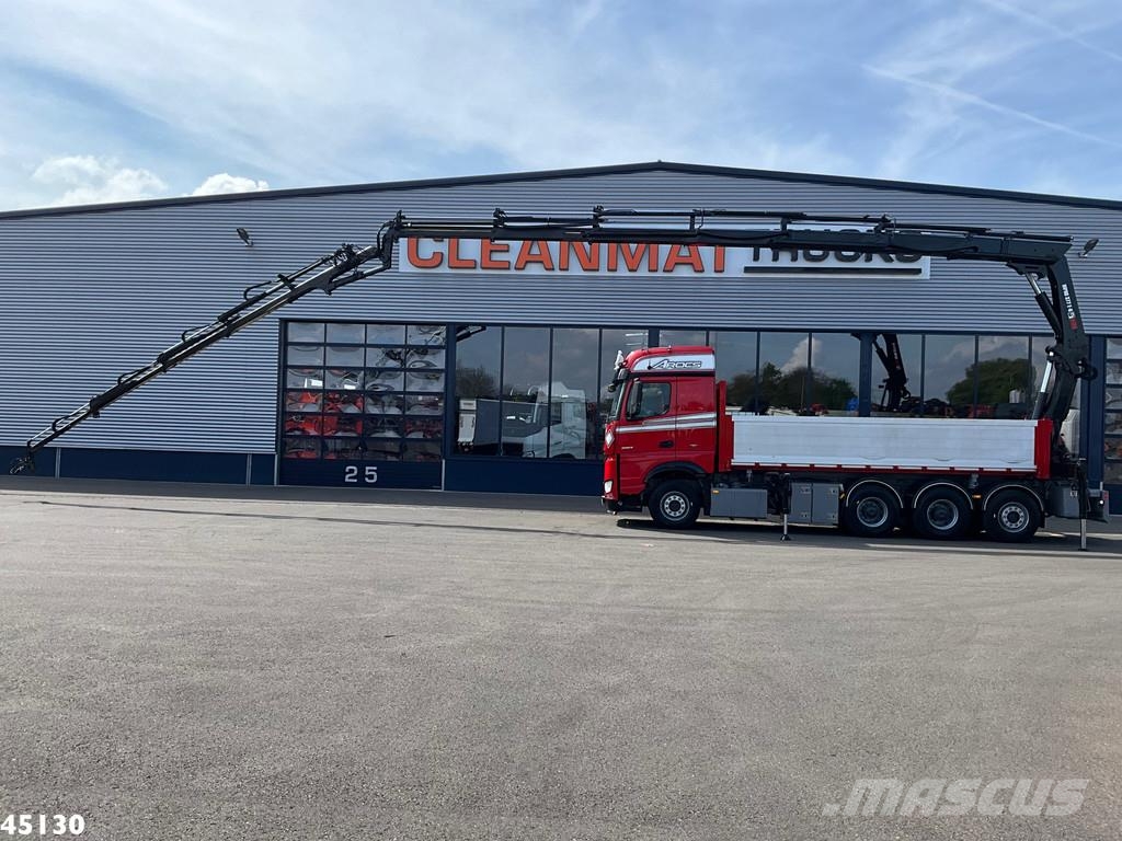 Mercedes-Benz Arocs 3263 8x4 Euro 6 Hiab 37 Tonmeter laadkraan + Savivarčių priekabų vilkikai
