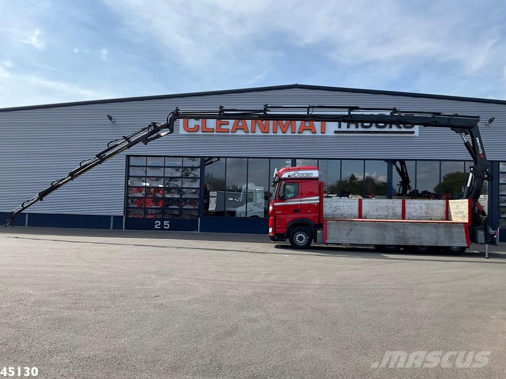 Mercedes-Benz Arocs 3263 8x4 Euro 6 Hiab 37 Tonmeter laadkraan + Savivarčių priekabų vilkikai