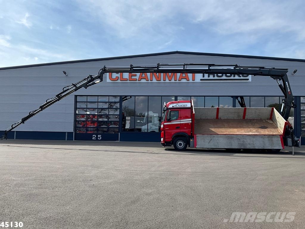 Mercedes-Benz Arocs 3263 8x4 Euro 6 Hiab 37 Tonmeter laadkraan + Savivarčių priekabų vilkikai