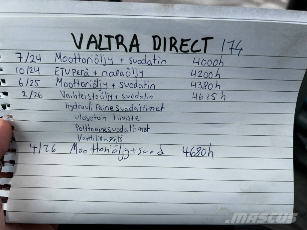 Valtra T 174 E D / Kuormain, Jousitus, Pienet tunnit! Traktoren