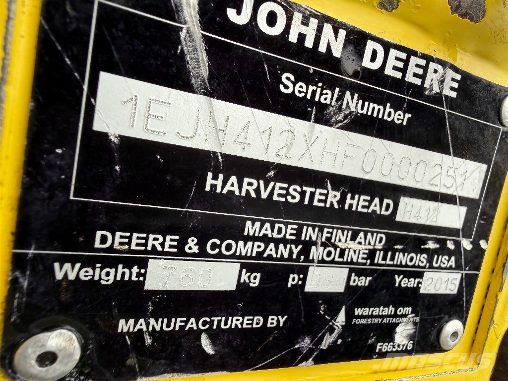 John Deere H 412 Harvester heads