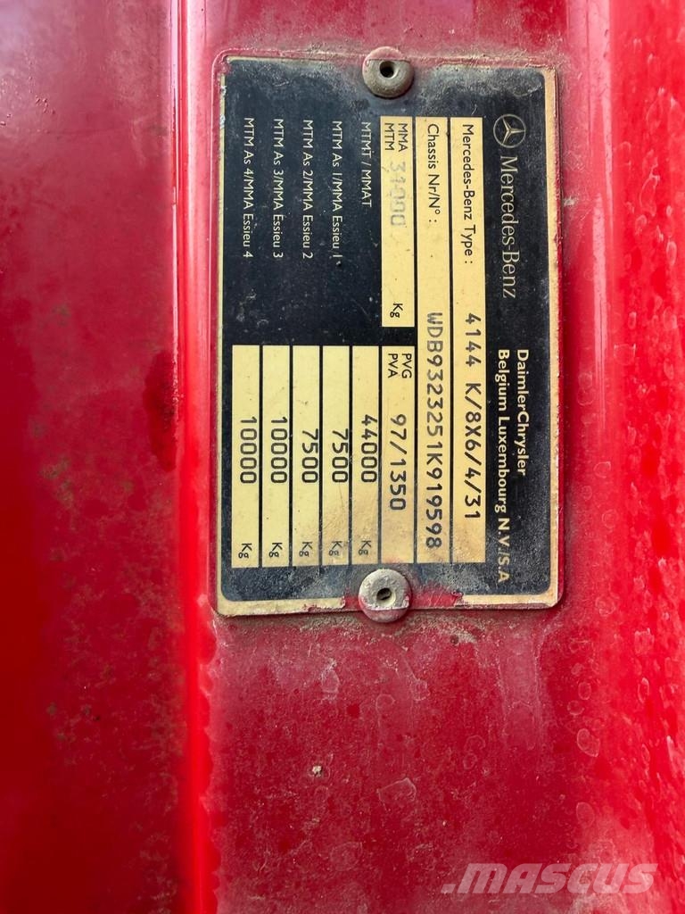 Mercedes-Benz Actros 4144 Kipper - 8x6 - Big Axles - Full Steel Kipper
