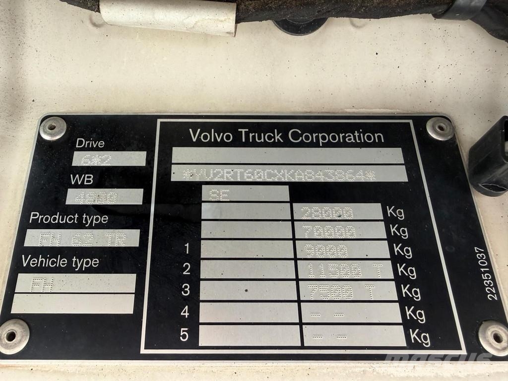 Volvo FH540 6X2 EURO6 + CAPACITY 48 M3 Kallurid