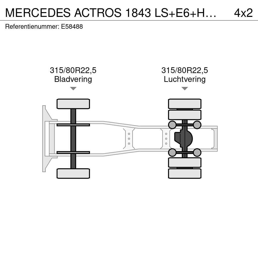 Mercedes-Benz ACTROS 1843 LS+E6+HYDRAULIQUE Τράκτορες