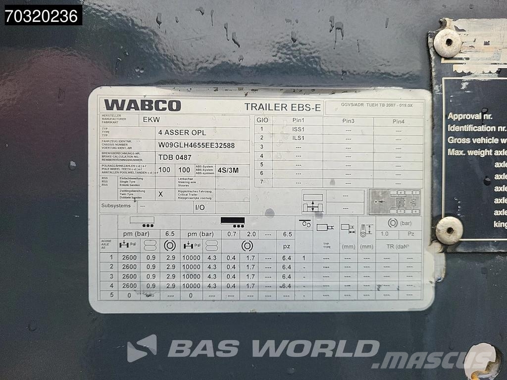 Es-ge 4.S0U-25-40.3H 4 axles 3x Steering Axle Extendable Semirremolques de carga baja