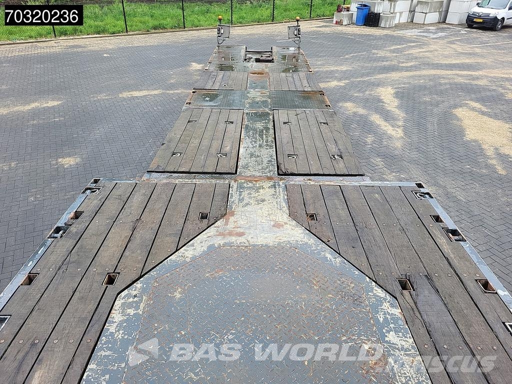 Es-ge 4.S0U-25-40.3H 4 axles 3x Steering Axle Extendable Semirremolques de góndola rebajada