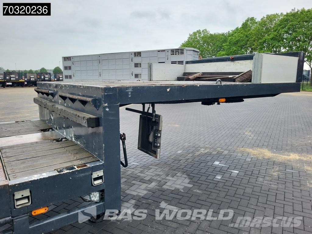 Es-ge 4.S0U-25-40.3H 4 axles 3x Steering Axle Extendable ローローダーセミトレーラー