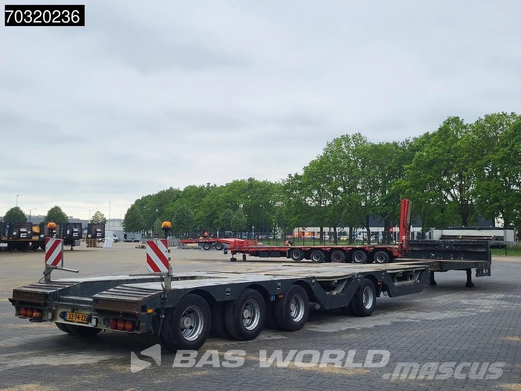 Es-ge 4.S0U-25-40.3H 4 axles 3x Steering Axle Extendable Semirremolques de carga baja