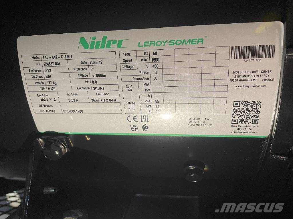 Cummins 4BTA3.9-G2 - 55 kVA Generator - DPX-19832 Diesel Generators