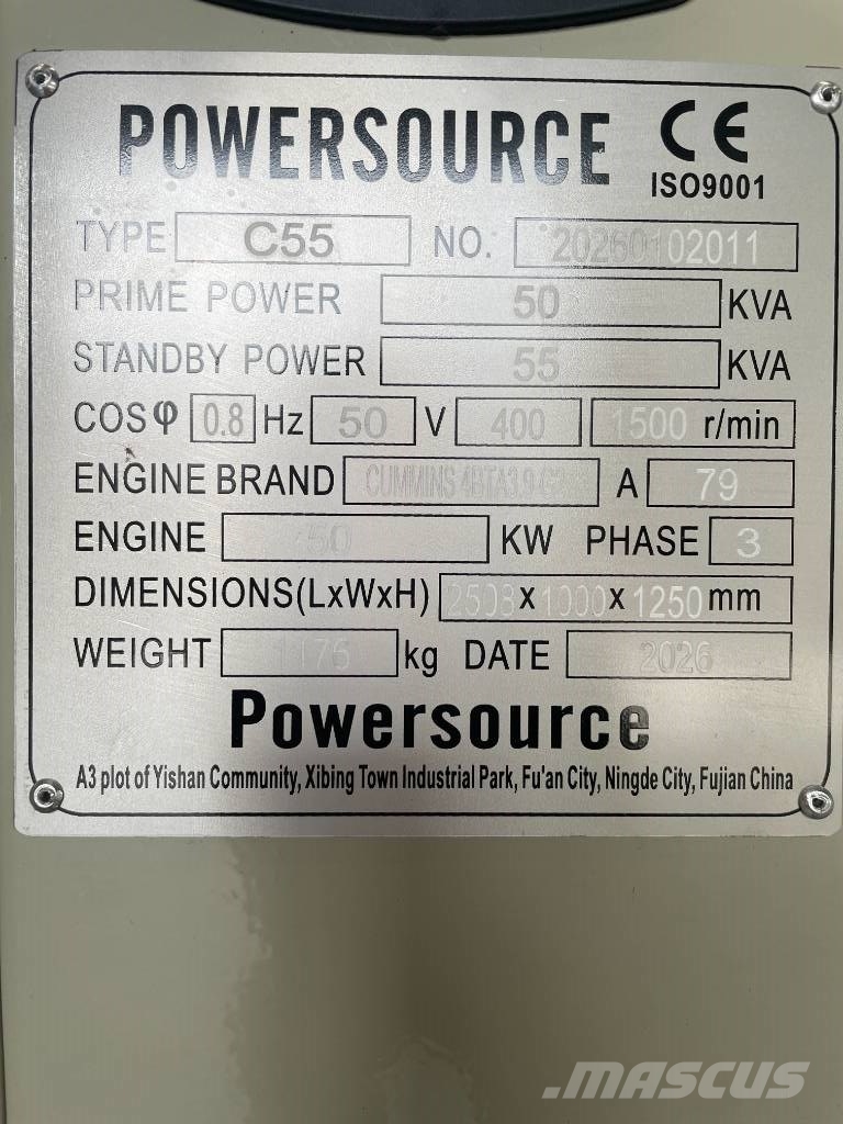 Cummins 4BTA3.9-G2 - 55 kVA Generator - DPX-19832 Diesel Generators