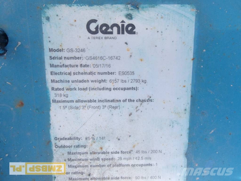 Genie GS 3246 Nacelle ciseaux