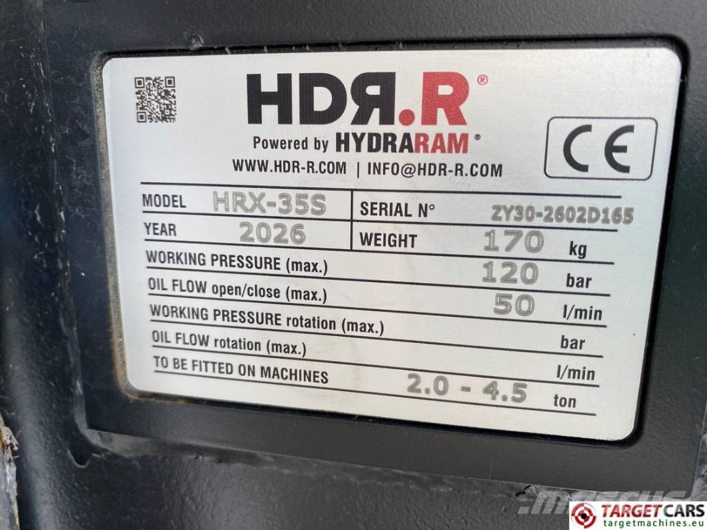 Hydraram HDR.R HRX-35S Hydraulic Hammer 2.0~4.5T Unused Hammer / Brecher