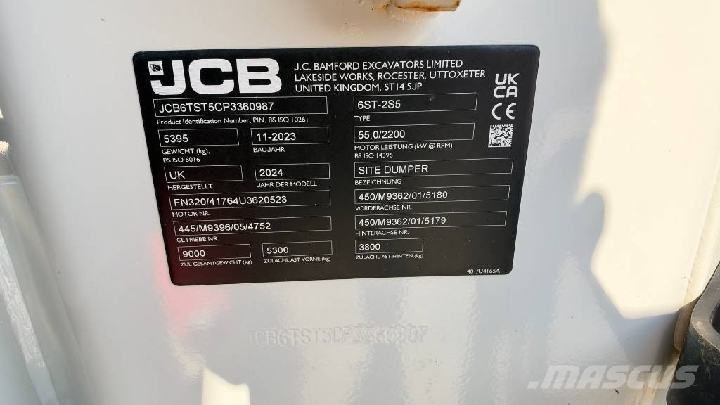 JCB 6ST-2S5 - 2023 YEAR - 310 HOURS - CAMERA Knik dumptrucks