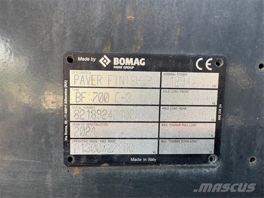 Bomag IT BF 700 C-3 S500 Stage V/Tier 4f Машини за асфалт