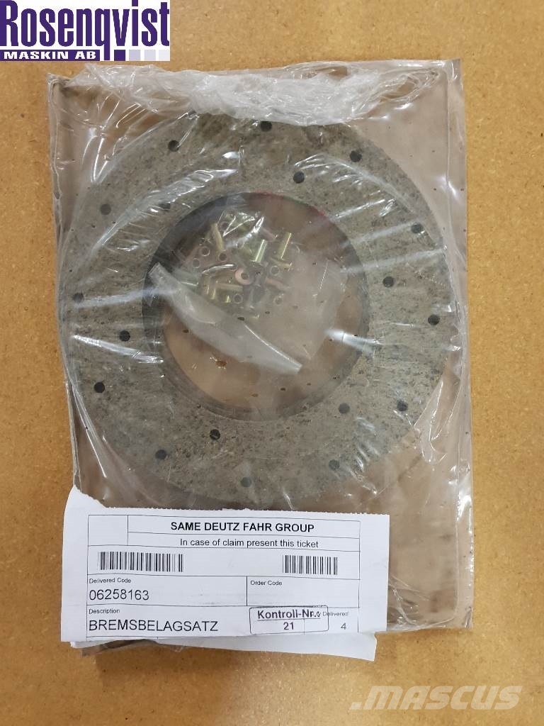 Deutz-Fahr Brake lining 06258163, 1211101991400, 0625 8163 Гальма
