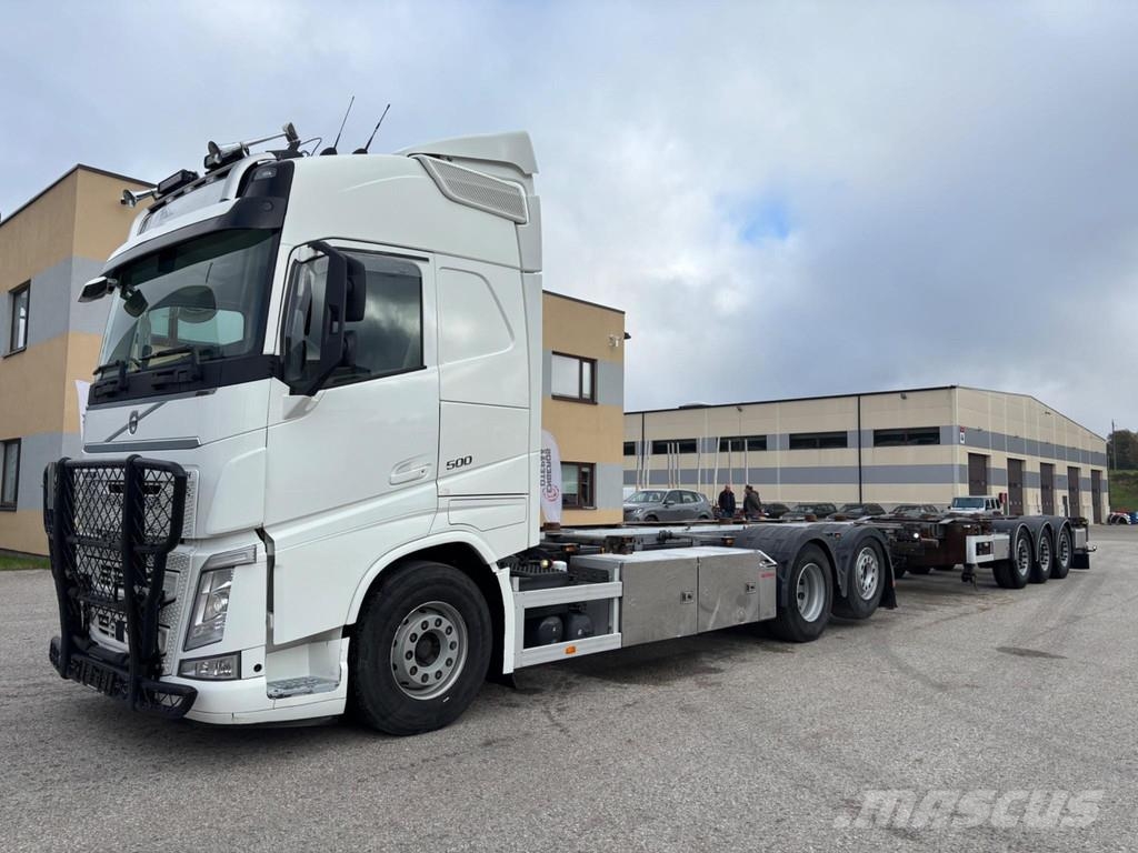 Volvo FH500 6x2*4 EURO6 + RETARDER + CHASSIS L7600mm Smagās mašīnas ar konteineriem