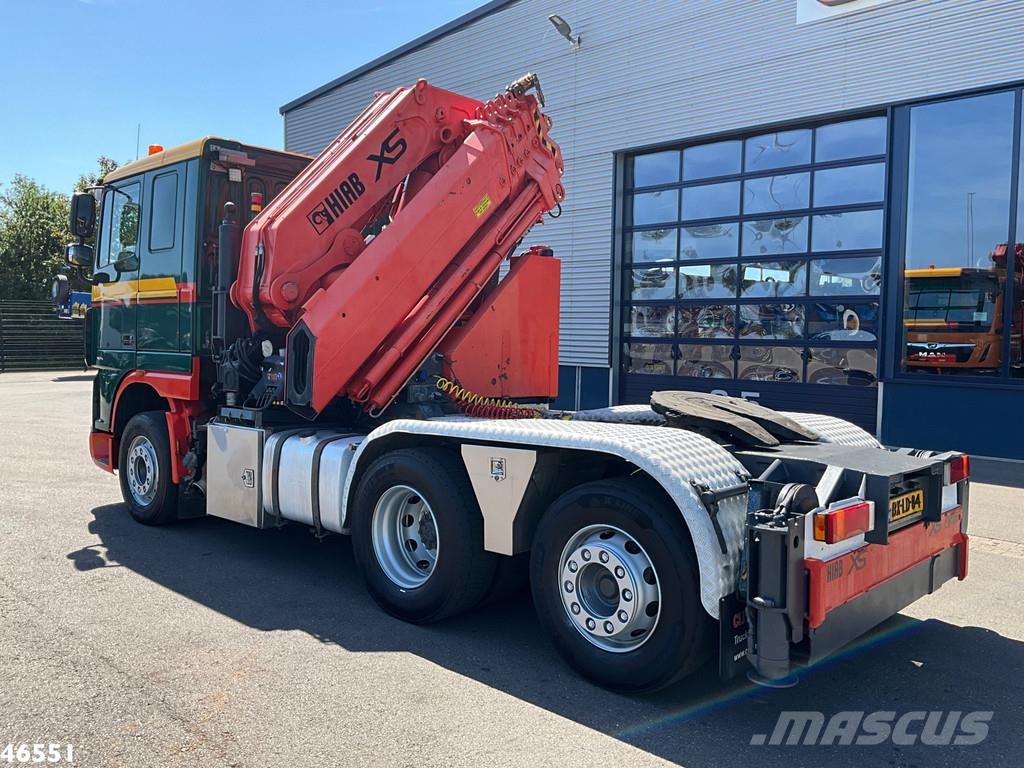DAF FTN 105 XF 460 6x2 Hiab 60 Tonmeter laadkraan Tahače