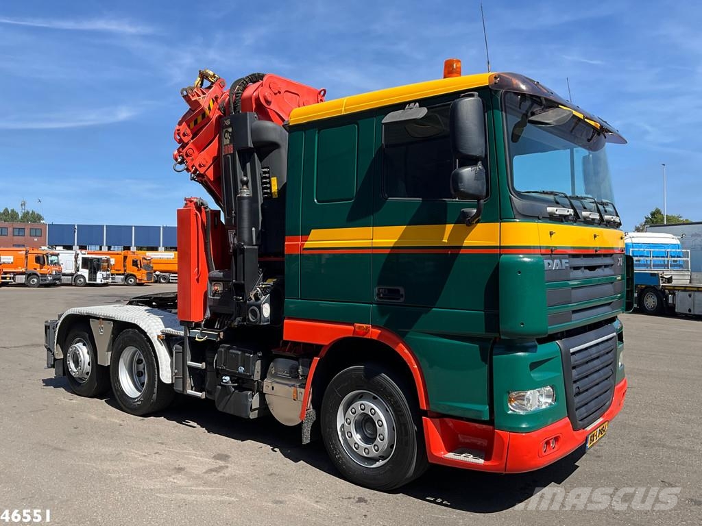 DAF FTN 105 XF 460 6x2 Hiab 60 Tonmeter laadkraan Tahače