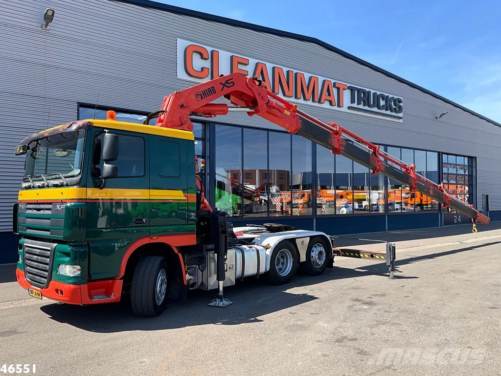 DAF FTN 105 XF 460 6x2 Hiab 60 Tonmeter laadkraan Tahače