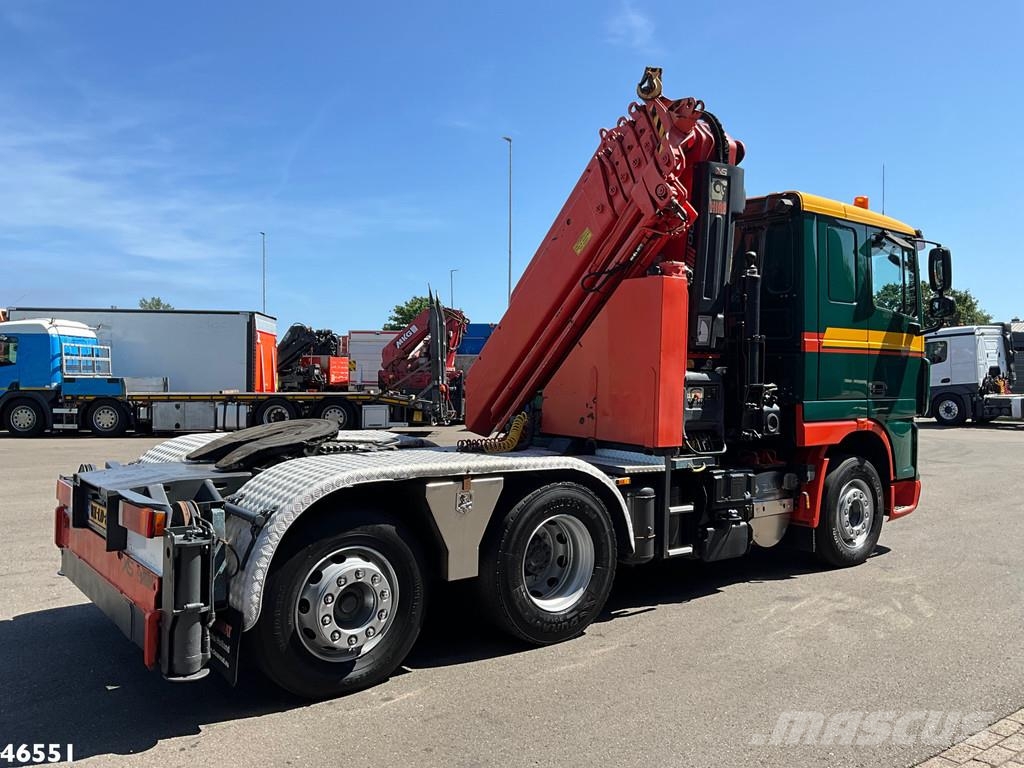 DAF FTN 105 XF 460 6x2 Hiab 60 Tonmeter laadkraan Tahače