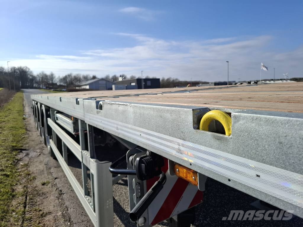 AMT UL400 4 akslet åben trailer med 7 m udtræk Pritschenanhänger